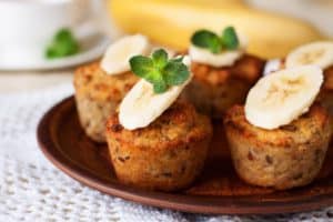 Bananen-notenmuffins (low FODMAP, vegan)